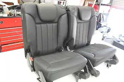 W251 Mercedes Rear Third Row Seats 3rd Back Black Pair Leather Set R-Class OEM • $450