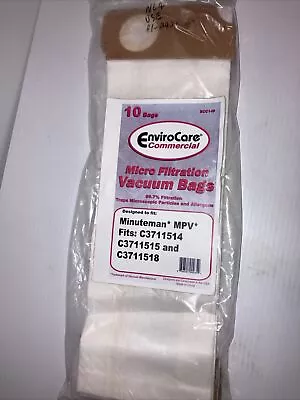 EnviroCare (10) Commercial Micro Filtration Vacuum Bags ECC149 • $14.99