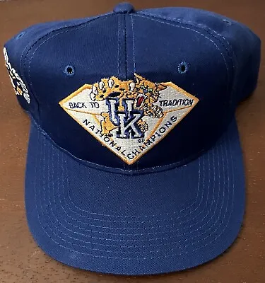 Vintage Kentucky Wildcats NCAA Basketball National Champions Snapback Hat • $52