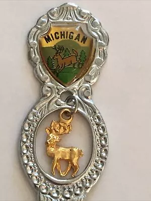 Vintage Souvenir Spoon US Collectible Michigan Elk • $3.99