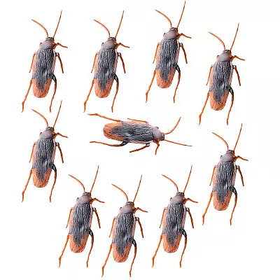 10Pack Prank Funny Magic Trick Joke Special Lifelike Fake Cockroach Roach Toy • £6.46