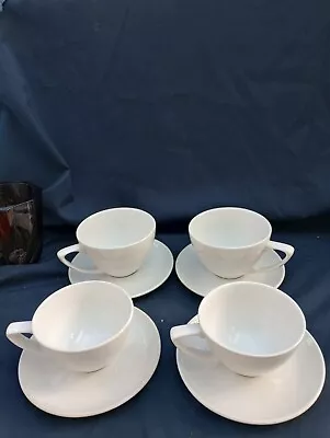 Set Of Four Cappuccino Cups And Saucers Two Large Cups And Two Medium Cups. • £9.99