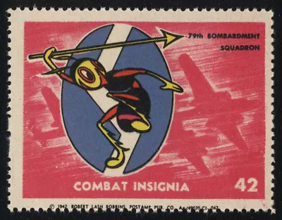 #42 1942 COMBAT INSIGNIA Disney WWII Poster Stamp Cinderella Sticker Mint WASP 2 • $2.99