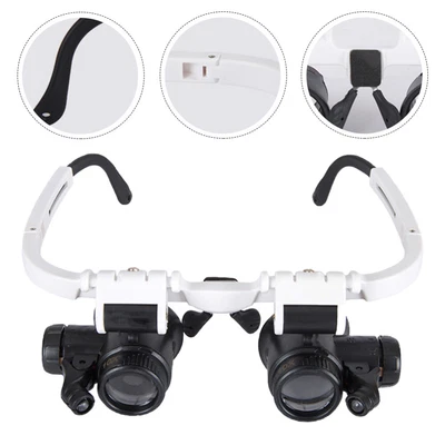 £11.36 • Buy 1 Pc Optical Loupes Head Mounted Magnifying Glass LED Glasses Sun Visor