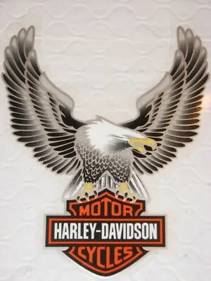 Harley Davidson Vintage Large Silver Eagle Decal 8  X 6  (inside) New Wow!! • $10.99