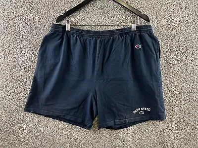 Vintage Champion PSU Gym Shorts Men's Size XXL Blue Elastic Waist Drawstring • $22.49