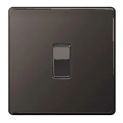 £7.95 • Buy Bg Nexus Flatplate Screwless Light Switch & Sockets Polished/black Nickel  