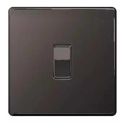 £7.95 • Buy Bg Nexus Flatplate Screwless Light Switch & Sockets Polished/black Nickel  