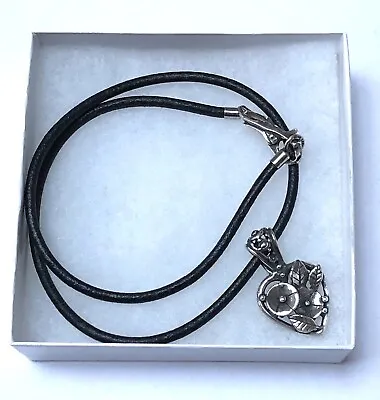 TROLLBEADS RARE & RETIRED Boheme Pendant Freja Lock & Leather Necklace!! • $174