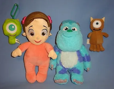 Disney Babies-plush Boo-sully-monsters Inc-mike Wazowski-key Clip-baby Mikey-lot • $24.50