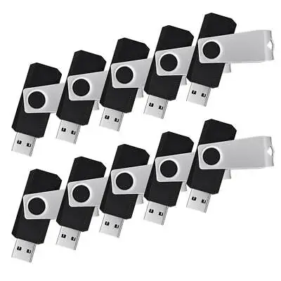 Kootion 10Pack 256MB Metal Swivel USB Flash Drive Memory Stick Thumb Drive Black • $17.99