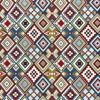 Tapestry Fabric Little Aztec Diamonds Upholstery Furnishings Curtains 140cm Wide • £1.50