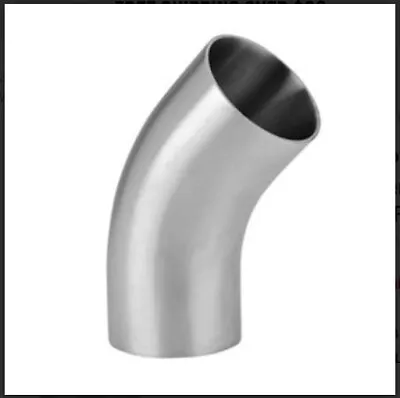 Sanitary 45 DEGREE ELBOW BUTT WELD 2 1/2  END 304 SS.  3A • $6.25