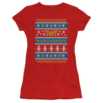 Wonder Woman  Christmas Sweater  Women's Adult Or Girl's Jr Babydoll • $33.99