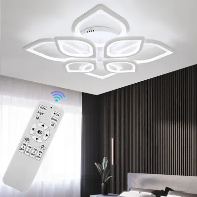 Lights Dimmable LED Ceiling Light Modern Chandelier For Living Room Bedroom • £45.99