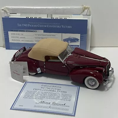 Franklin Danbury Mint 1940 Packard Custom Convertible Victoria Classic Model Car • $200