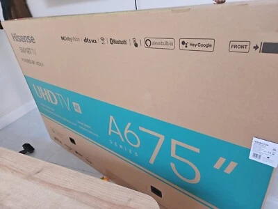 £680 • Buy Hisense 75A6BGTUK 75inch Dolby Vision 4K Ultra HD HDR Smart TV