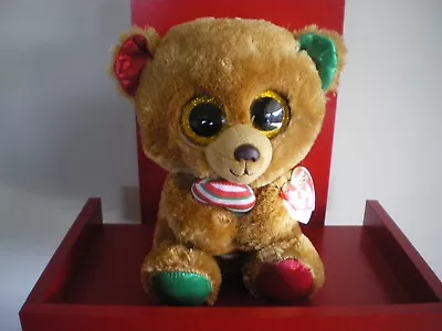 Ty Beanie Boos BELLA The Bear MEDIUM 9 INCH NWMT - Approx 25cms. Xmas Boo • $30