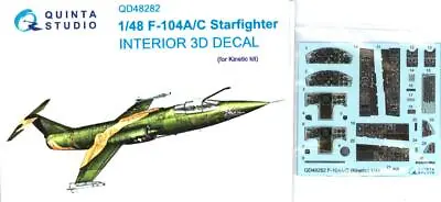 Quinta Studios 1/48 F-104A/C STARFIGHTER 3D DECAL COLORED INTERIOR SET Kinetic • $19.99