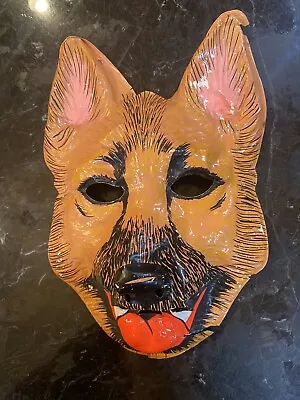 Wolf Halloween Vintage Plastic Mask • $14.99