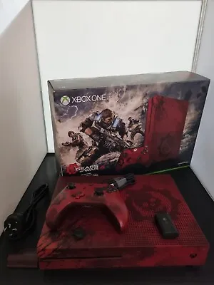 Xbox One S Gears Of War 4 2TB Console In BOX + Controller + Accessories • $450