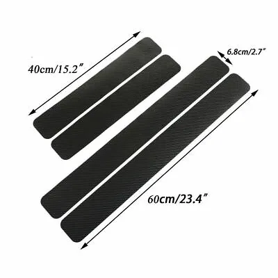 Black 3D Door Sill Scuff Carbon Fiber Protect Stickers For Chevrolet Silverado • $11.70