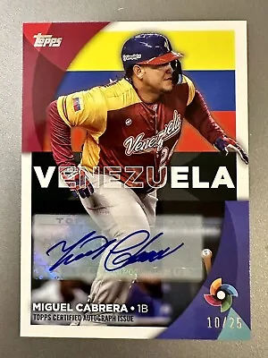 2023 Topps Series 2 Miguel Cabrera 10/25 WBC Stars Auto SSP 1:18286 #WBC-17 • $230