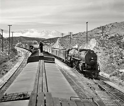 Santa Fe Chief Steam Locomotive Photo 3770 1940's  ATSF Railroad Train   • $9.99