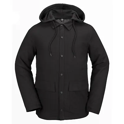 Volcom Mens 2024 Snowboard Snow - Insulated Riding Flannel Jacket - Black • $92.99