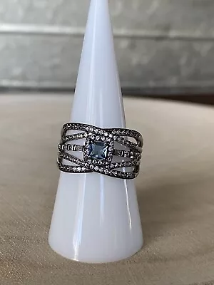 Bomb Party Ring RBP5270 “Stay Flirty” London Blue Spinel CZ Ring Size 9 NWT HTF • $36.99