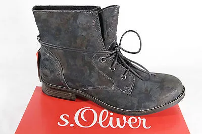 S.oliver Boots Real Leather Grey/Multicolour Padded 25203 New • $60.74