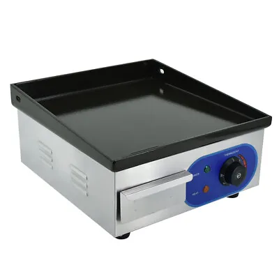 £109 • Buy Electric Griddle Cast-Iron Flat Hotplate Commercial Countertop BBQ Grill 1500W 