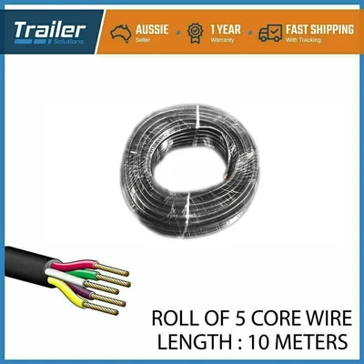 $24.02 • Buy 10M X 5 Core Wire Cable Trailer Cable Automotive Boat Caravan Truck Coil V90 PVC