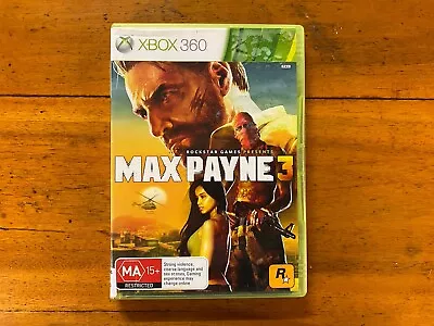 Max Payne 3 Three III Action Microsoft Xbox 360 Complete With Manual Free Post • $19.99