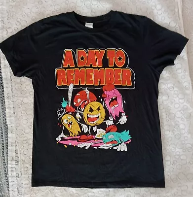 A Day To Remember T Shirt Medium Pacman Punk Emo GREAT CONDITION • £9.99