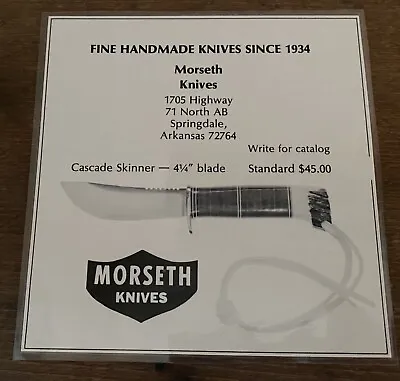 Morseth Knives Fridge Safe Magnet Vintage Knife Ad Stag • $25