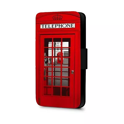 London Red Telephone Box Souvenirs Phone Flip Wallet Case Cover • £13.95