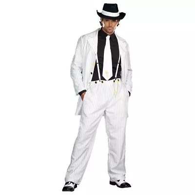 Men's Plus Zoot Suit Riot Deluxe Costume Gangster Mafia Roaring 20's New • $79.95