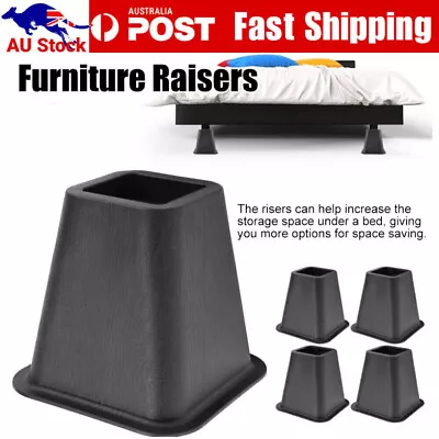 4/8PCS Bed Chair Risers Feet Leg Lift Furniture Sofa Table Raisers Stand Risers • $16.89