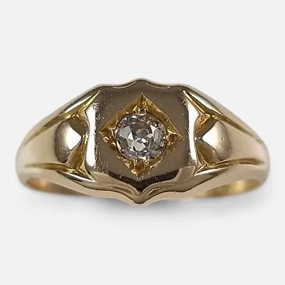 Victorian 18ct Yellow Gold Solitaire Diamond Ring - 1899 • $1015.15