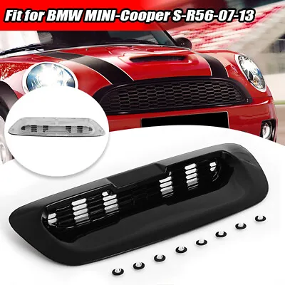 For Mini Cooper S R56 2007-2014 Glossy Black Front Air Hood Bonnet Scoop Vent • $62.99