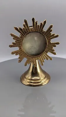 Beautiful Brass Monstrance Reliquary For Church Or Home Relic 4  Tall • $129