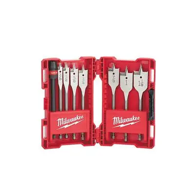 Milwaukee Wood Spade Bit Set Drill Bits Extension 1/4 In Hex Boring Woodworking • $27.02