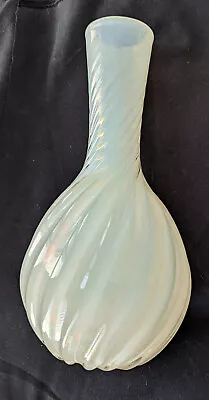 Opalescent Glass Swirl Laslo For MIKASA Vase Japan 10  Excellent Joetsu Kurata • $50