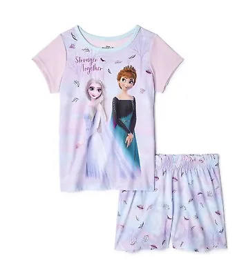 Disney Frozen Ll Girls 2pc Shorts & Top Pajama Set. Size 4/5 NWT • $11.96