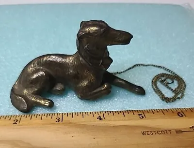 Brass Greyhound Dog Figurine Metal Paperweight Made In Japan Vintage • $14.95