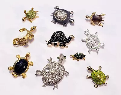 10 Piece Vintage & Modern Mixed Turtle Brooch Lot - Gerry's • $15.50