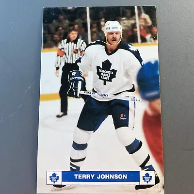 TERRY JOHNSON 1985 Official Toronto Maple Leafs Vintage NHL Hockey PostcardPhoto • $11.55