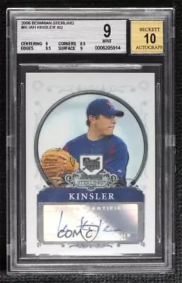 2006 Bowman Sterling Ian Kinsler #BS-IK BGS 9 MINT Auto • $31.88