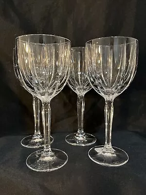 (4) WATERFORD Crystal Wine Glasses Goblets OMEGA All Purpose Set Water Marquis • $41
